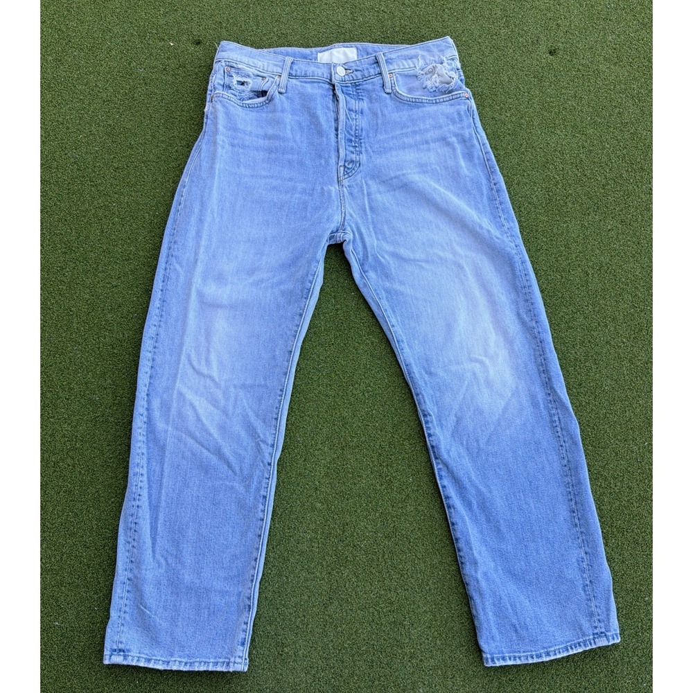 MOTHER Superior The Ditcher Crop Jeans Size 29 Resting Beach Face Buttonfly